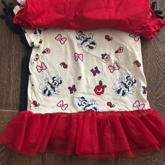 Disney Minnie Mouse Girls' T-Shirt Set 4 pack - Picture 3 of 4